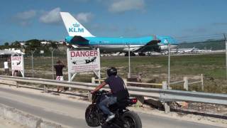 Jet Blast St Maarten Airport [upl. by Zeitler247]