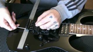 FretFriendcouk  Complete Floyd Rose setup inc intonation  action [upl. by Atter801]