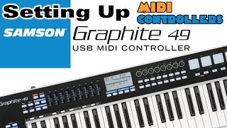 Setting up MIDI controllers SAMSON Graphite 49 very EASY and FAST  Supertecladoscom [upl. by Ahsiemac]