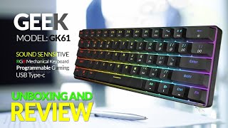 Geek GK61 Optical Mechanical Keyboard  Unboxing amp Review [upl. by Ymled]