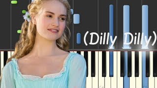 Lavenders blue Dilly Dilly  Cinderella 2015  Piano Tutorial Synthesia [upl. by Nnaeiluj]