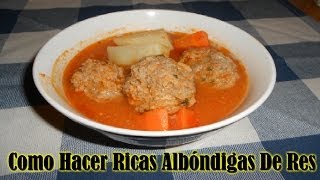 Albóndigas De Res En Salsa De Tomates Frescos Con Chipotle [upl. by Alitha]