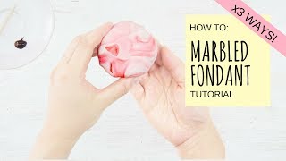 Marble Fondant Tutorial [upl. by Notyap]