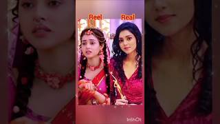 Radha krishna serial charactor reel vs real starbhrat radhekrishna radha shorts short [upl. by Dur]