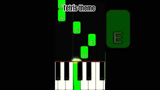 Tetris Theme  Piano Easy Tutorial For beginners shorts piano pianotutorial youtubeshorts easy [upl. by Witherspoon]