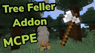 Minecraft PE Tree Feller Addon [upl. by Anahcar]