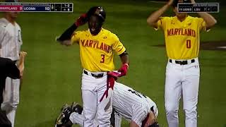 Maryland runner called out after collision with UConn fielder [upl. by Furie733]