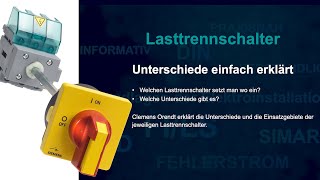 Lasttrennschalter  Unterschiede und Einsatzgebiete [upl. by Aenyl]