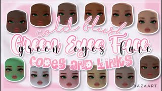 Green Eyes Cold Blushy Cute Girl Makeup Faces ALL HEADS amp SKIN TONES  Bloxburg Berry Avenue [upl. by Alyose585]