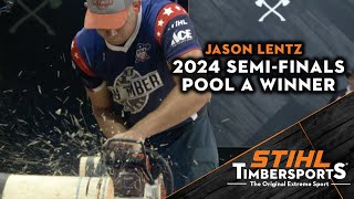 Jason Lentz wins Pool A SemiFinals — 2024 STIHL TIMBERSPORTS® Championship [upl. by Harlow]