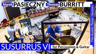 Marek PASIECZNY  SUSURRUS VI for Percussion amp Guitar feat Thomas BURRITT [upl. by Rezzani]