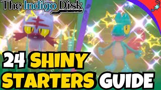 How to Shiny Hunt ALL 24 Starters in Pokemon Indigo Disk [upl. by Sabra712]