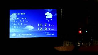 ESP32 Nextion weather forecast station test  20171121 [upl. by Plafker]