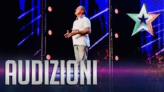 Ferdinando umorismo da reato  Italias Got Talent 2015 [upl. by Jadda]