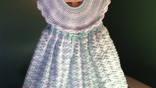 How to Crochet a Baby Dress  Easy Shells [upl. by Dick]