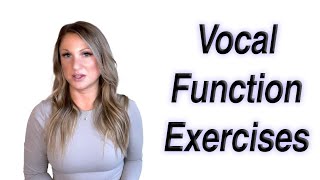 Vocal Function Exercises Voice Therapy [upl. by Alguire]