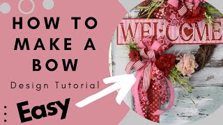 How to make Bows for Arrangements and Wreaths  Tutorial [upl. by Hamo]