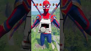 Superheroes Cars vs SpiderMan 🔥😱 BeamNGDrive beamngdrive beamngshorts beamng spiderman cars [upl. by Katti]