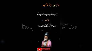 Mirza Galib Poetry poetry quotes urdupoetry [upl. by Aicirtan757]