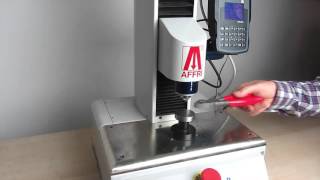 Portable hardness tester on bench support AFFRI EDA300 [upl. by Carmelia]