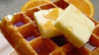 Quick and Easy Homemade Waffles Recipe  How to Make Waffles from Scratch [upl. by Enirtak]