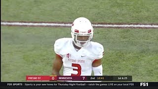 KeeSean Johnson Fresno State WR 3 Vs Minnesota 2018 [upl. by Romito30]