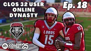 New Mexico vs UNLV Rematch Of MWC Championship  CLOS Online Dynasty College Football 25 EP 18 [upl. by Anderegg]