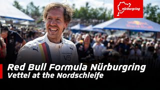 Sebastian Vettel back at the Nürburgring Nordschleife  Red Bull Formula Nürburgring [upl. by Ariad275]