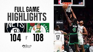 FULL GAME HIGHLIGHTS Celtics pull away from Nets in OT to earn bounceback win [upl. by Driskill394]