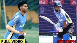 Mayank Yadav Bowling To Hardik Pandya In Nets Today  Mayank Yadav Bowling Practice  Ind Vs Ban [upl. by Sorilda]