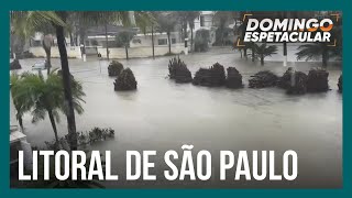 Chuva causa deslizamento e mortes no litoral de São Paulo [upl. by Alan360]