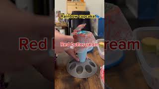 Rainbow cupcake shortsvideo cupcakerainbow frosting [upl. by Nudnarb]