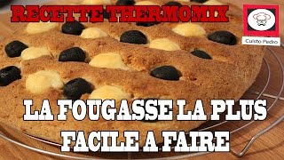 recette fougasse lardon olive emmental facile et rapide au thermomix [upl. by Ecitnirp887]