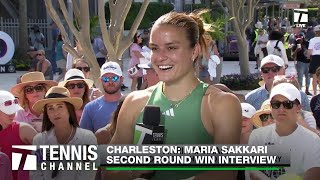 Maria Sakkari Raves About New Coach David Witt  Charleston Second Round [upl. by Aremahs]