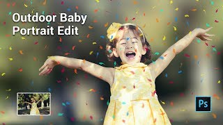 How To Make Confetti Effect On Portrait  Photoshop CC Tutorial [upl. by Neibart32]