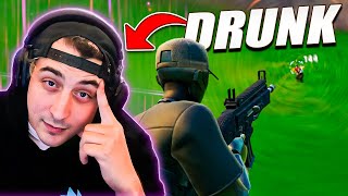 Winning Fortnite while DRUNK [upl. by Alleacim]