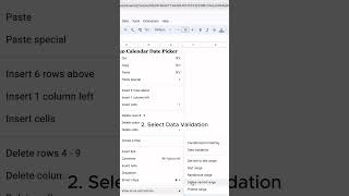 How to add a Popup Calendar Date Picker in Google Sheets💯 googlesheets excel googlesheetstips [upl. by Rip]