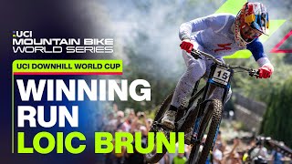 Loic Bruni Winning Run Loudenvielle  UCI Mountain Bike Downhill World Cup [upl. by Annahtur]