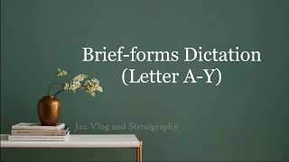 EPISODE 23 Briefforms Dictation Letter AY Greggshorthand [upl. by Adrahs]