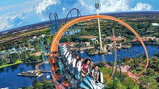 Ice Breaker Roller Coaster Seaworld Orlando 2022 [upl. by Ivana82]