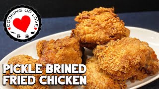 Pickle Juice Brined Chicken  Easy Pickle Brine amp Salt Brined Fried Chicken Recipes Cooking Up Love [upl. by Chenee63]