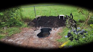 Diy garden oasis installationtransformation pt 4 pond insulation mustwatch [upl. by Schechinger967]