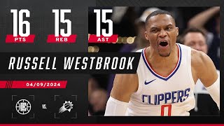 RUSSELL WESTBROOK DROPS HIS FIRST TRIPLEDOUBLE AS AN LA CLIPPER 🔥  NBA on ESPN [upl. by Raab]