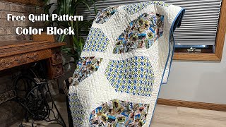 Free Quilt Pattern  Color Block [upl. by Calypso]