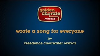 creedence clearwater revival  wrote a song for everyone karaoke [upl. by Lekkim]