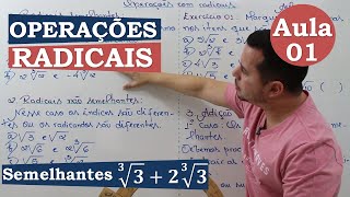 OPERAÇÕES COM RADICAIS  AULA 01  SOMA DE RAÍZES [upl. by Amberly744]