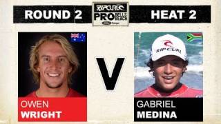 Round 2 Heat 2  Owen Wright vs Gabriel Medina [upl. by Neehs]