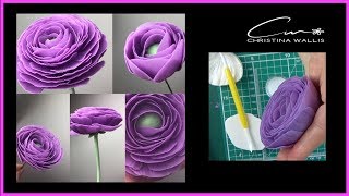 Ranunculus Flower Tutorial Easy to Follow  2018 [upl. by Zeitler]