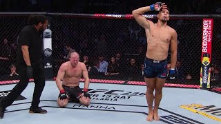 Johnny Walker Lands Flying Knee KO amp Attempts the Worm in the Octagon Celebrating [upl. by Harbot]