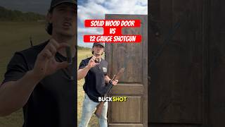 Solid Wood Door vs 12 Gauge Shotgun bulletproof pewpew guns [upl. by Essirahs]